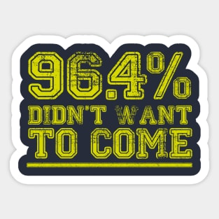 96.4% Didn't want to come Sticker